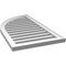 Ekena Millwork Quarter Round Top Left Surface Mount PVC Gable Vent w/ 2"W x 1-1/2"P Brickmould Frame, 20"W x 36"H GVPQL20X3602SF - alternate 3
